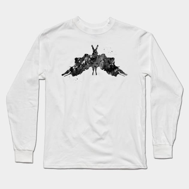 Rorschach inkblot test Long Sleeve T-Shirt by erzebeth